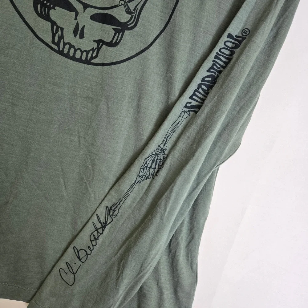 Smartwool x Grateful Dead Long Sleeve Graphic Shirt Hoodie Green Black Large - Picture 10 of 16